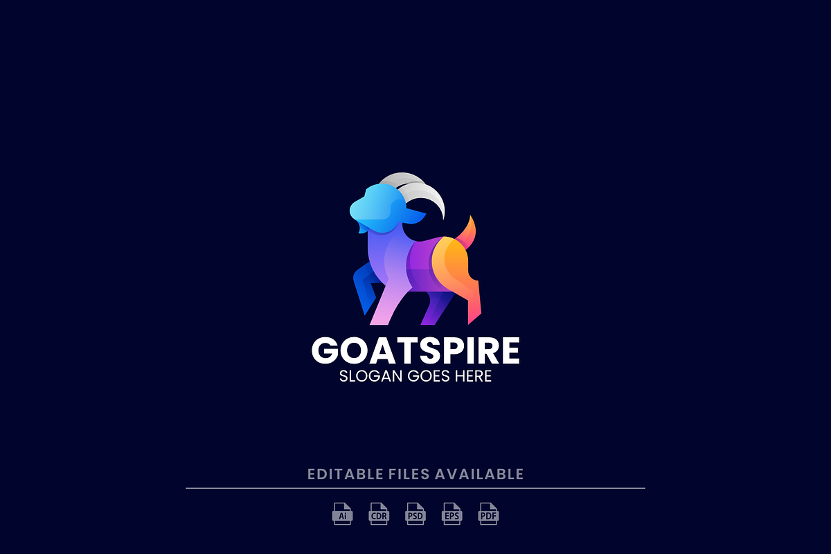 Gradient Modern Goat Logo Design, a Branding & Logo Template by Artnivora.Std