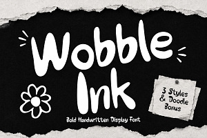 Wooble Ink Bold Handwritten Font
