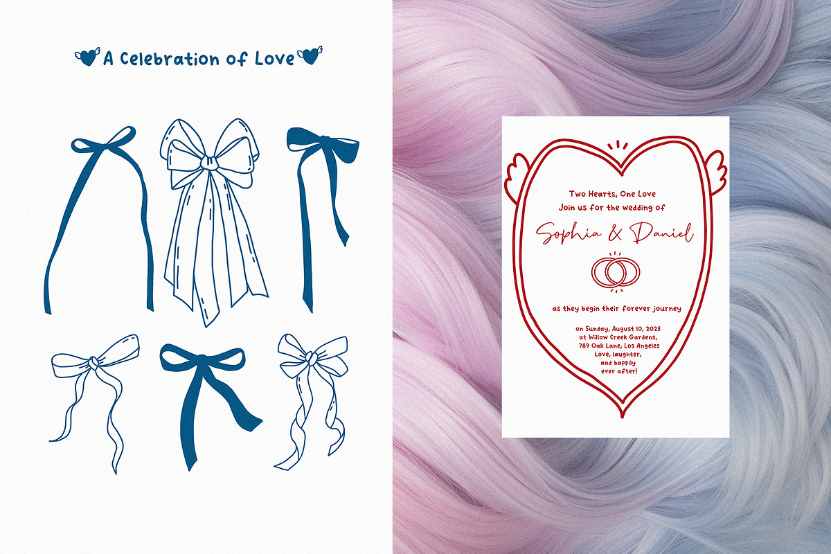 Whimsical wedding hand drawn clipart, a Decorative Illustration by Madiwaso (Photo 7 of 16)