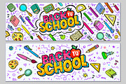 Back To School banner set, a Decorative Illustration by VectorStory (Thumbnail 2 of 2)