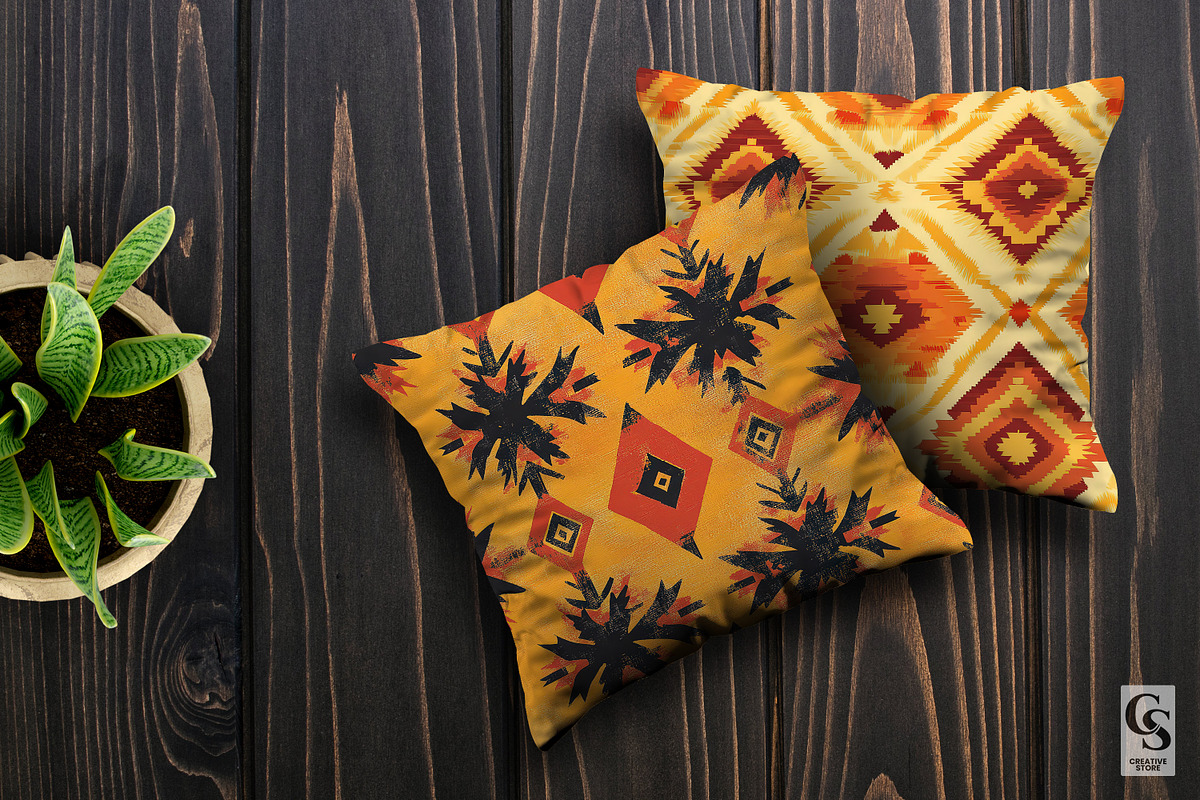 Fall Aztec Pattern Digital Papers, a Pattern Graphic by Creative Store (Photo 5 of 5)