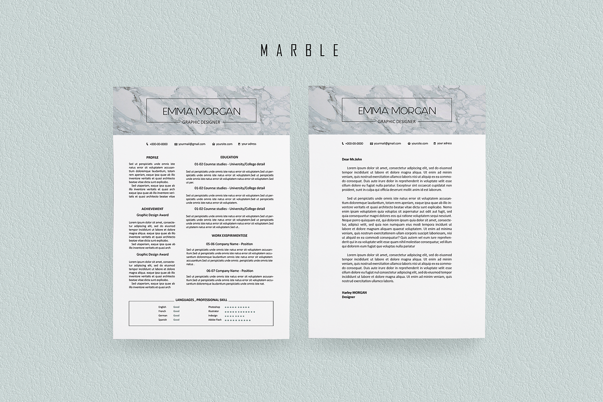 Professiona Resume BUNDLE Template M, a Resume Template by Showy68 Template (Photo 6 of 6)