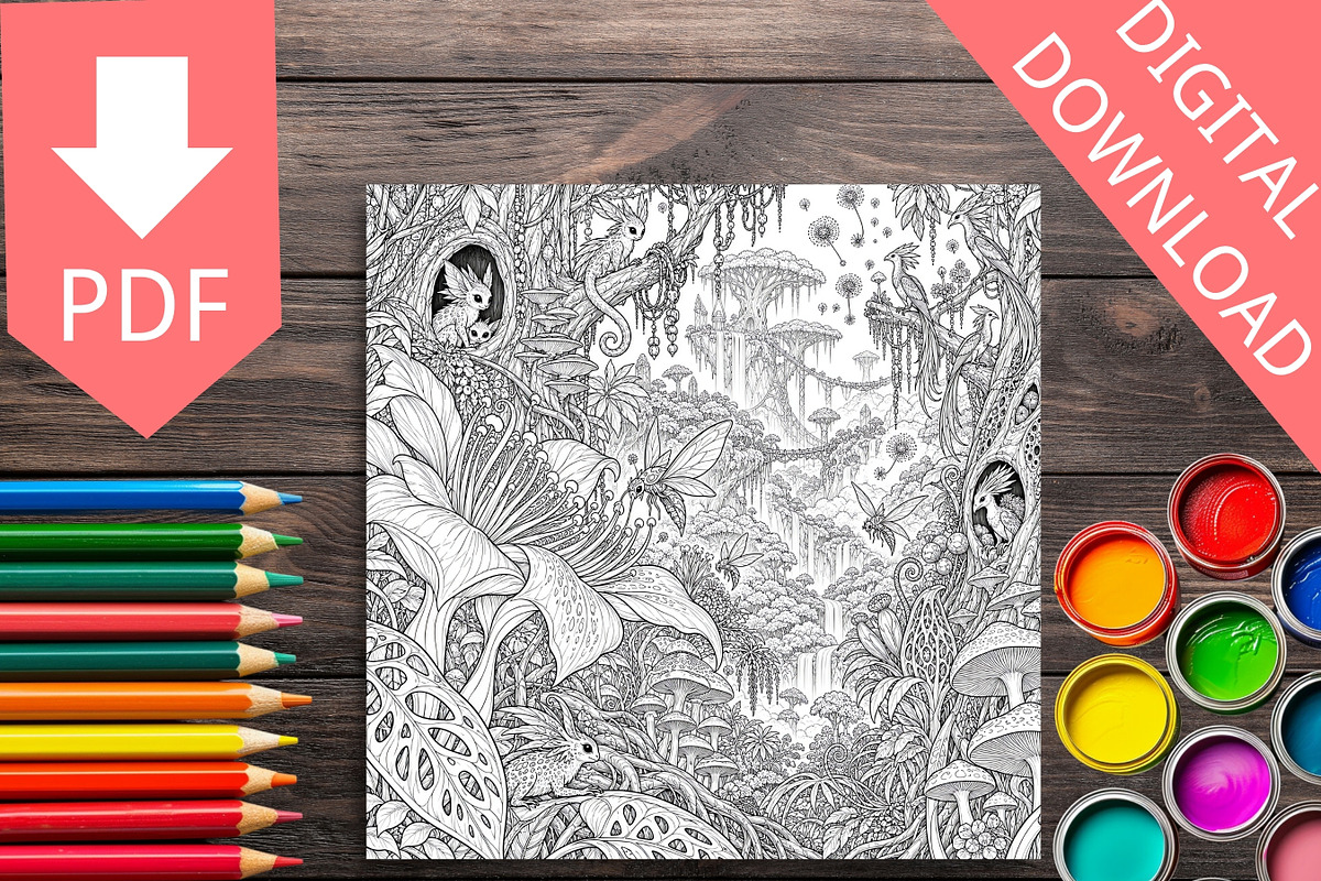 Alien Sci Fi Coloring Pages Bundle, a Brochure Template by LA Design (Photo 5 of 10)