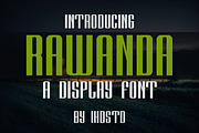 Rawanda a Display Font, a Sans Serif Font by IHDSTD (Thumbnail 1 of 6)
