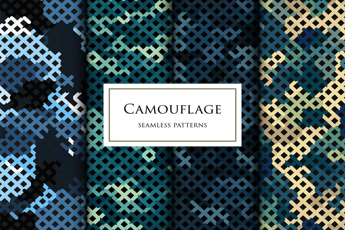 Camouflage net background set, a Pattern Graphic by ArchonDigitalShop (Photo 4 of 7)