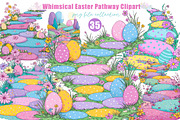 Whimsical Easter Pathway Clipart, an Illustration by Dream Creation (Thumbnail 1 of 7)