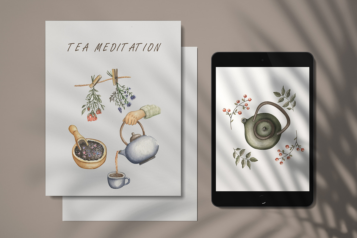 Tea Lovers watercolor collection, a Decorative Illustration by ViolettaKh (Photo 5 of 9)