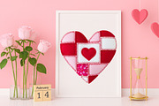 Valentine Patchwork Heart PNG, an Illustration by Canvas Craft (Thumbnail 6 of 7)