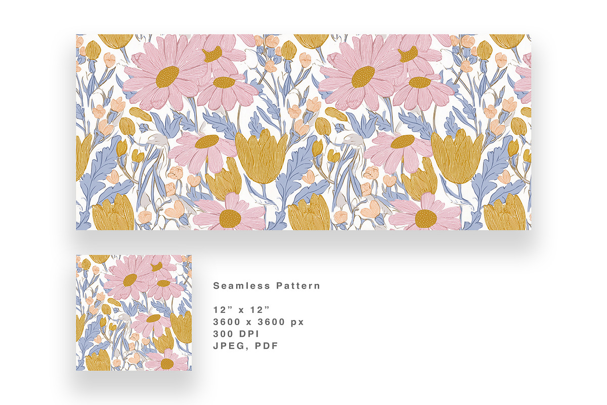 6 Seamless Pattern: Daisy, a Pattern Graphic by StudioCitra (Photo 9 of 10)