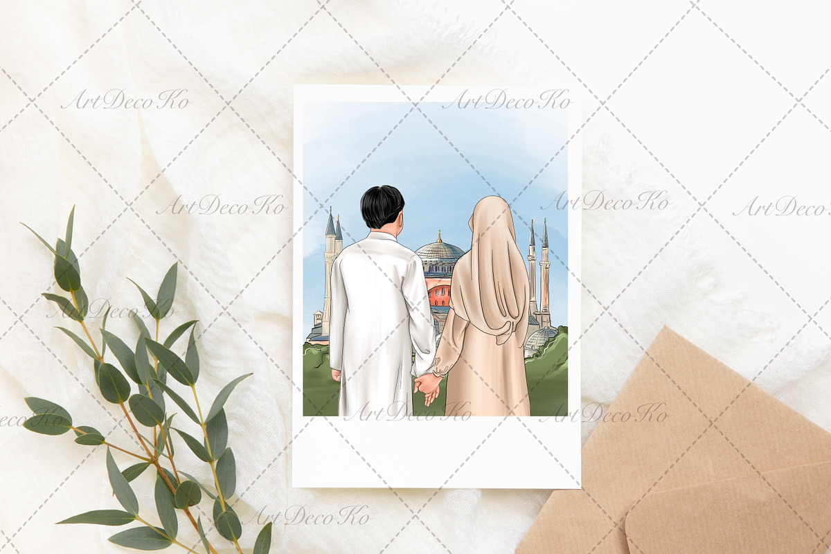 Muslim couple clipart, a Person Illustration by DekoArt (Photo 5 of 5)
