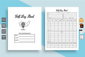 Golf Log Book KDP Interior Vector