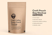Craft Paper Coffee Pouch Bag Mockup, a Cups & Container Mockup by Ram Studio LLC (Thumbnail 1 of 11)