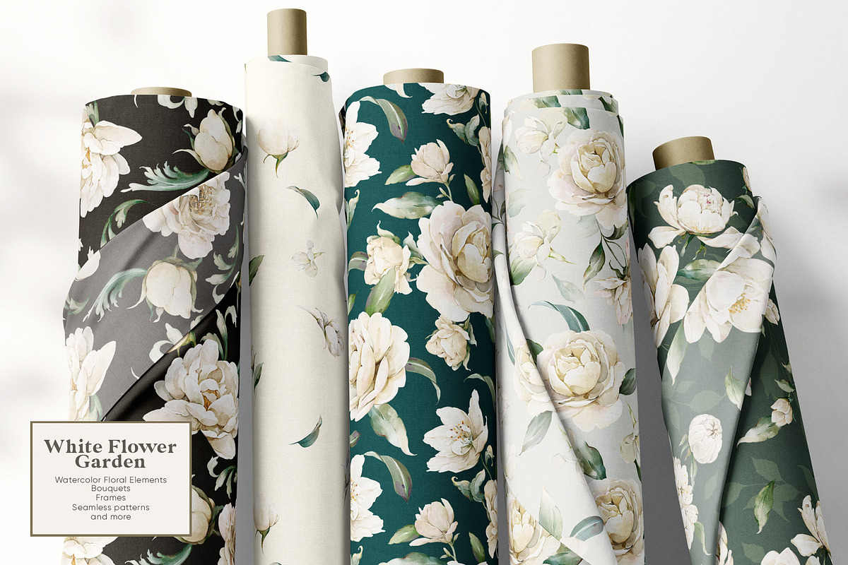 Watercolor White Flowers Collection, a Decorative Illustration by Damian Roh (Photo 13 of 16)