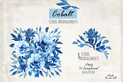 Cobalt Blue. Floral set, an Illustration by Irina Dolgikh (Thumbnail 3 of 9)