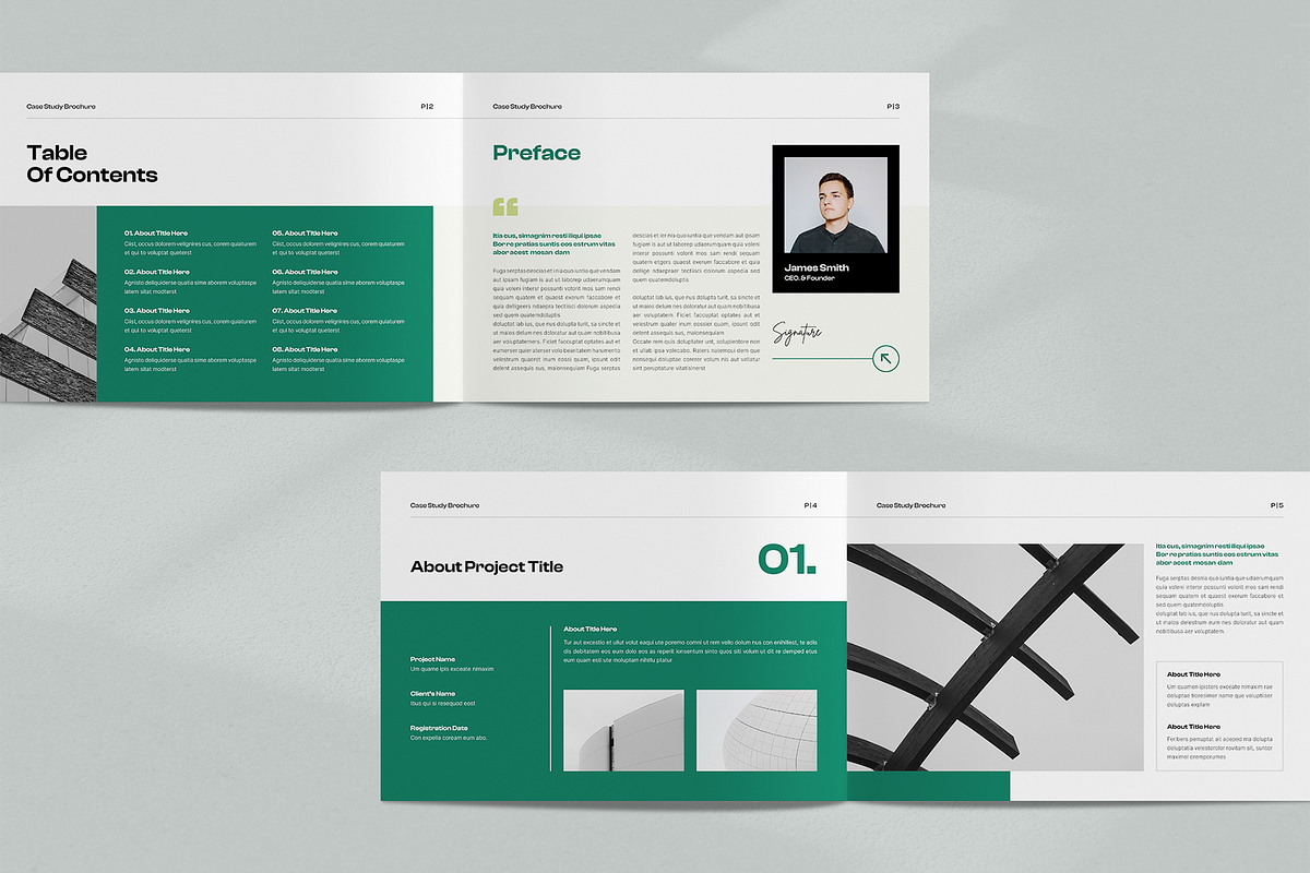 Case Study Booklet Template, a Brochure Template by NorthPeak (Photo 3 of 10)