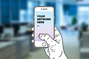 Hand Holding Mobile Phone, an Illustration by Rekanice (Thumbnail 3 of 4)