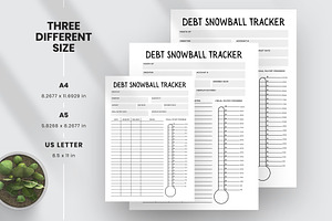 Canva DEBT Snowball Tracker