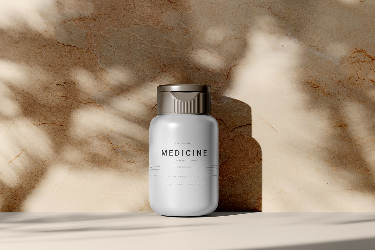 Plastic Medicine Bottle Mockup, a Cups & Container Mockup by pmvch (Photo 10 of 10)