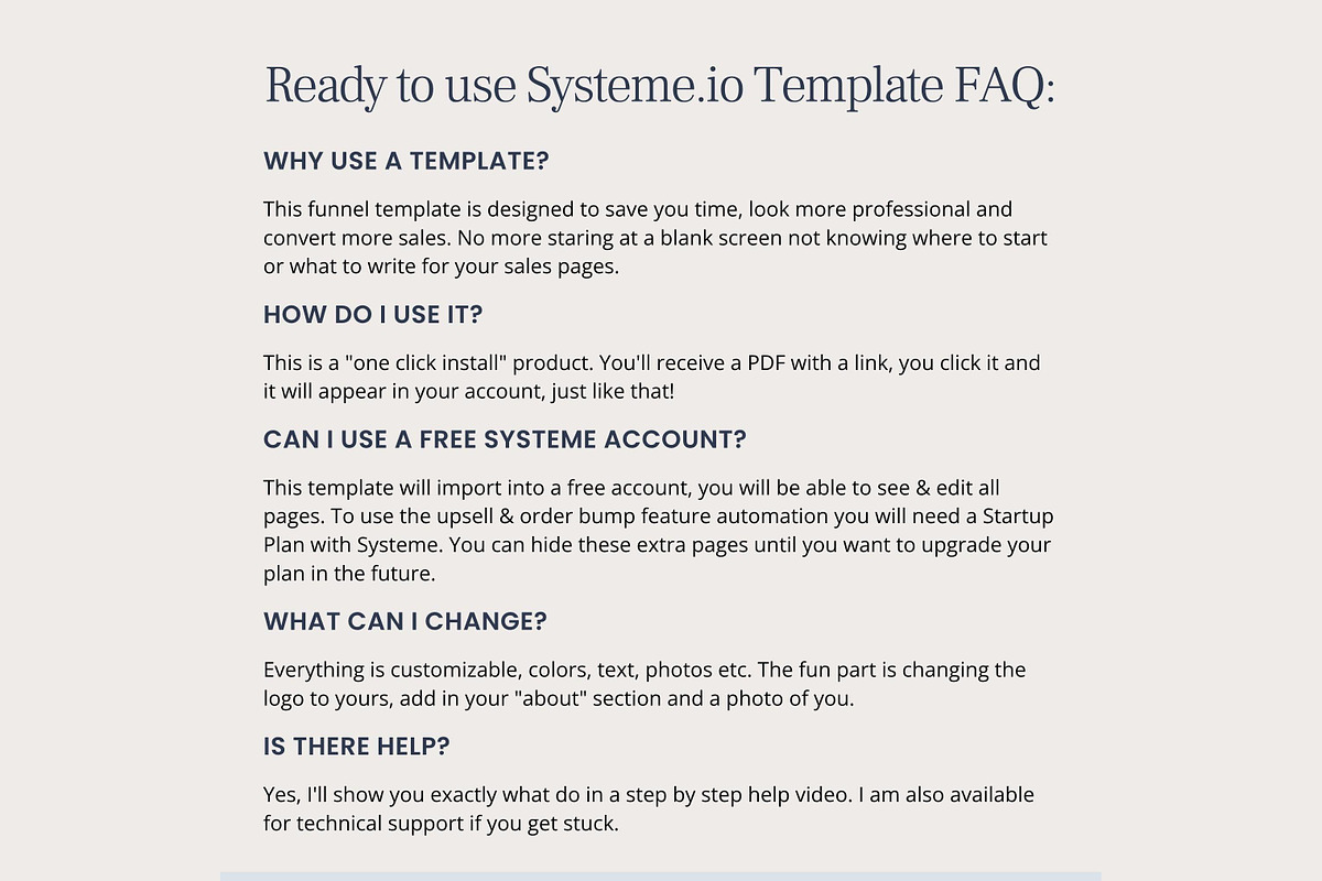 Systeme.io Rosy Sky Sales Funnel, a Landing Page Template by Hayley's Digital Hub (Photo 8 of 10)