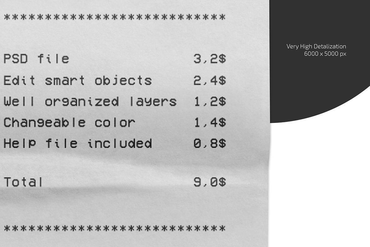 Store Receipt Mockup Set, an Advertising Mockup by Country4k (Photo 3 of 4)