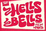 Hells Bells - 1970s Bell Bottom Font, a Sans Serif Font by Wingsart Studio (Thumbnail 1 of 15)