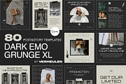 Instagram Social Media CANVA Grunge, a Social Media Template by Vermeulen Design Studio (Thumbnail 1 of 6)