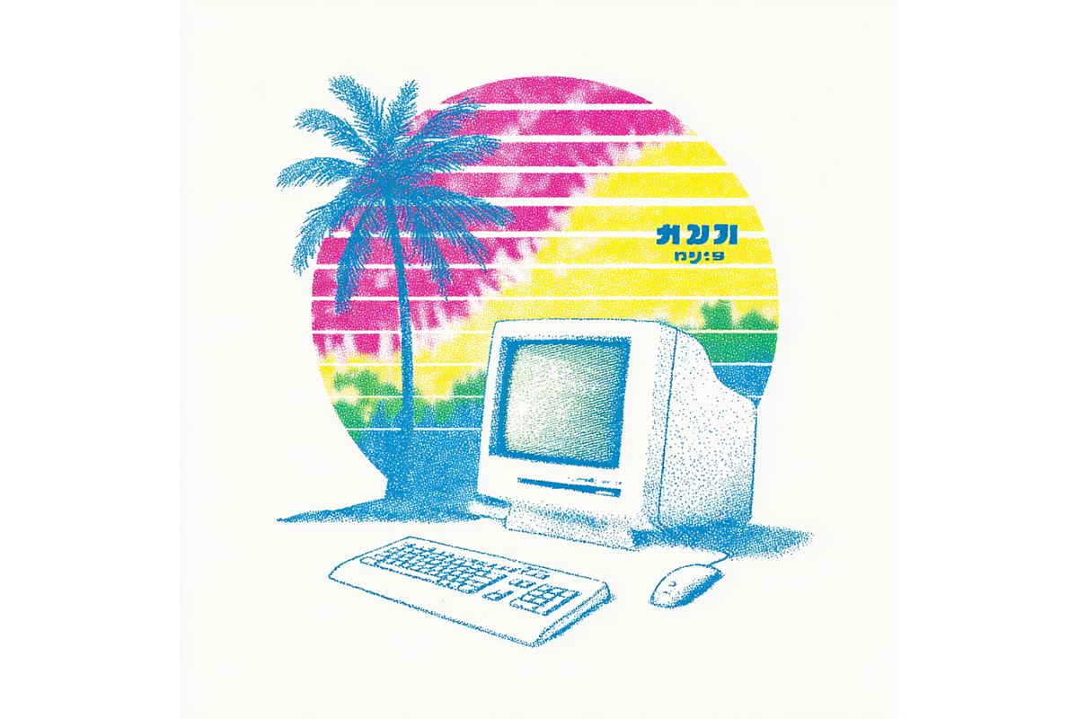 Prompt Retro Technology Sublimation, a Decorative Illustration by Creative design (Photo 3 of 7)