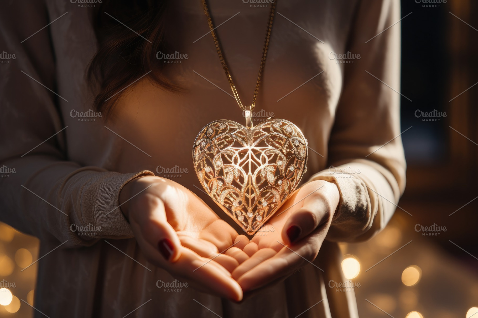 A woman holds a heart-shaped object,, a Photo by Iftikhar Alam