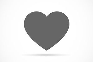 Heart icon flat, an Icon by Saggitarius