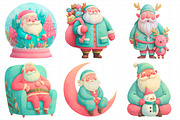Christmas Santa Clipart Sublimation, an Illustration by Daily.Designs (Thumbnail 3 of 5)