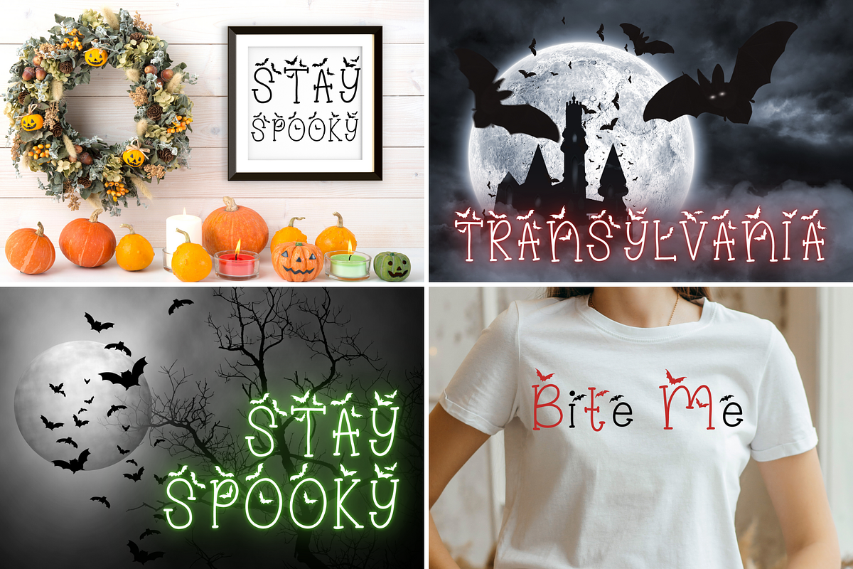 6 Spooky Halloween Fonts Bundle Set, a Serif Font by Dancing with Ink (Photo 7 of 13)