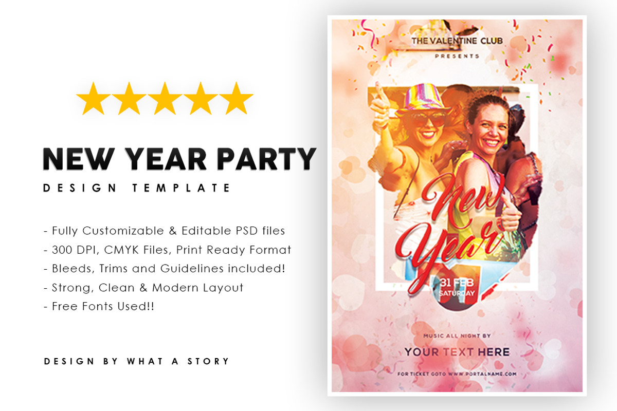 New year party, a Flyer Template by What a Story (Photo 1 of 2)