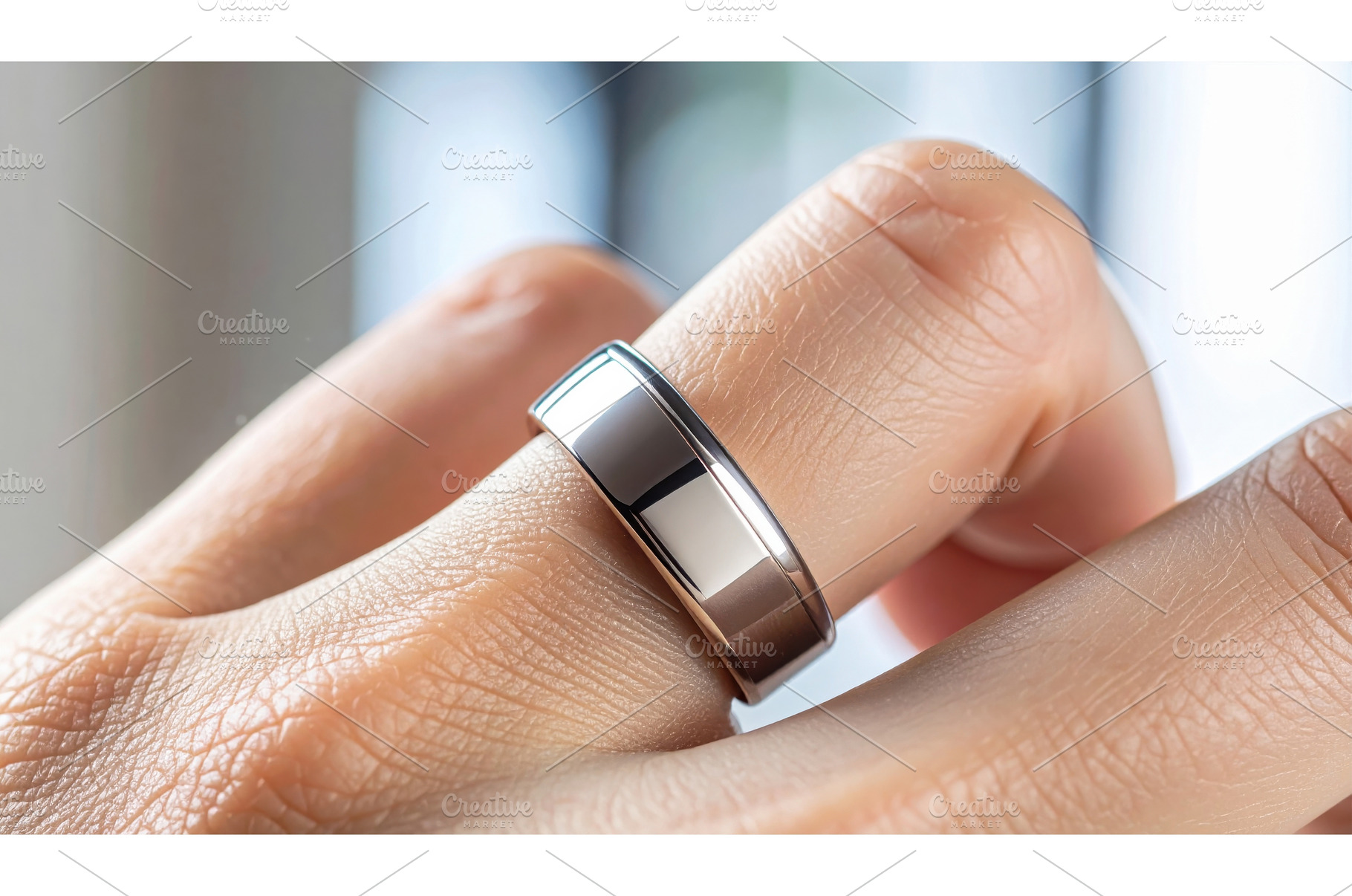 Sleek smart ring on finger, a Technology Photo by Igor Tichonow