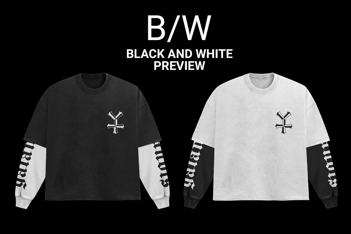 double layer t-shirt mockup, a Shirt Mockup by yalanois (Photo 3 of 6)