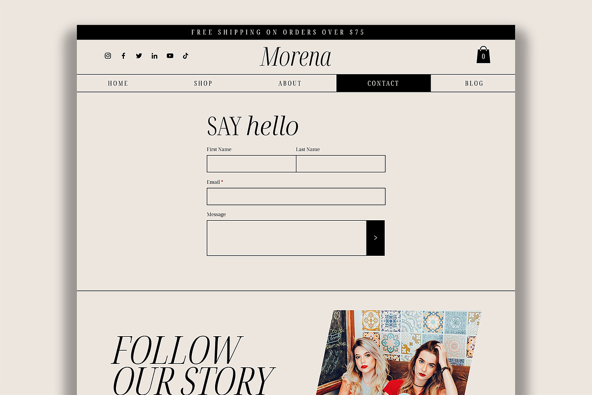 Wix Website Template ECommerce Shop, a Wix Template by Peaches Design (Photo 7 of 7)