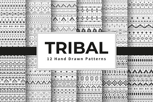 12 Tribal Seamless Patterns, a Pattern Graphic by Vodoleyka