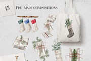 Christmas watercolor collection, a Decorative Illustration by lilisprints (Thumbnail 2 of 6)
