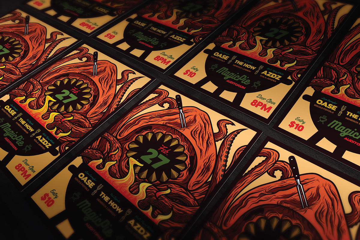 Barbecue Monster Illustrated Flyer, a Flyer Template by ashenterprise (Photo 2 of 3)