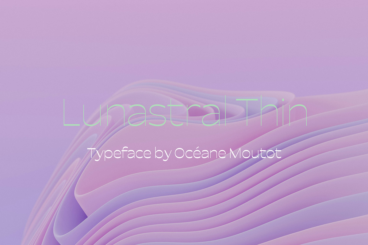 Lunastral Thin, a Sans Serif Font by OceaneM (Photo 1 of 8)