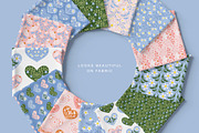 Hearts & Flowers patterns + elements, a Decorative Illustration by Inna Moreva (Thumbnail 7 of 13)