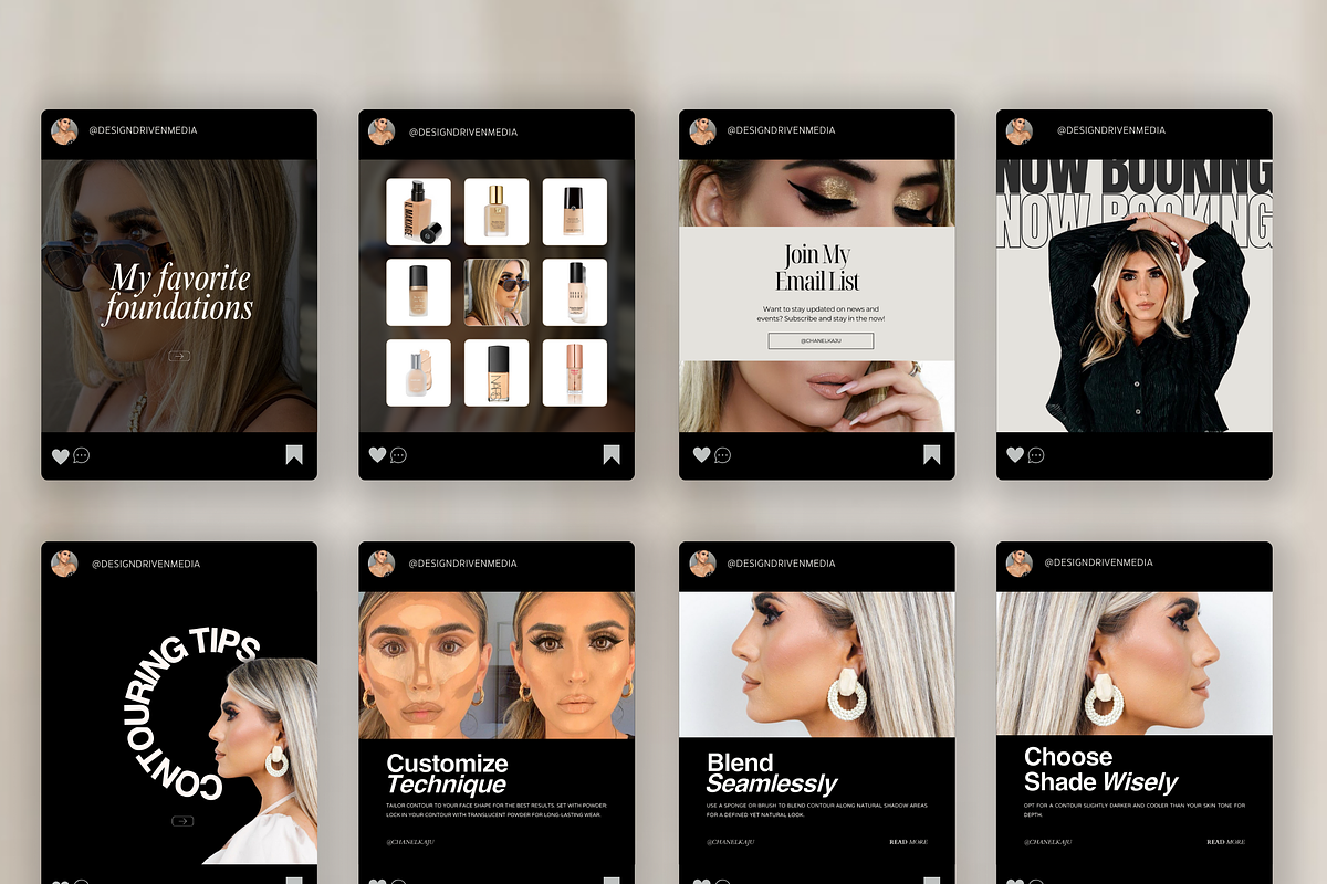 Instagram Templates for Makeup Artists