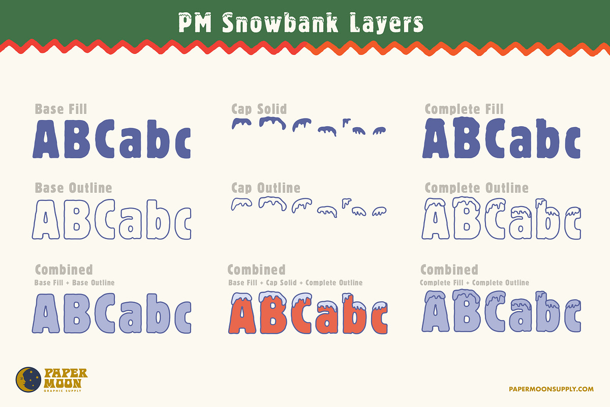Snowbank Winter Font Duo, a Script Font by Paper Moon Graphic Supply (Photo 4 of 9)