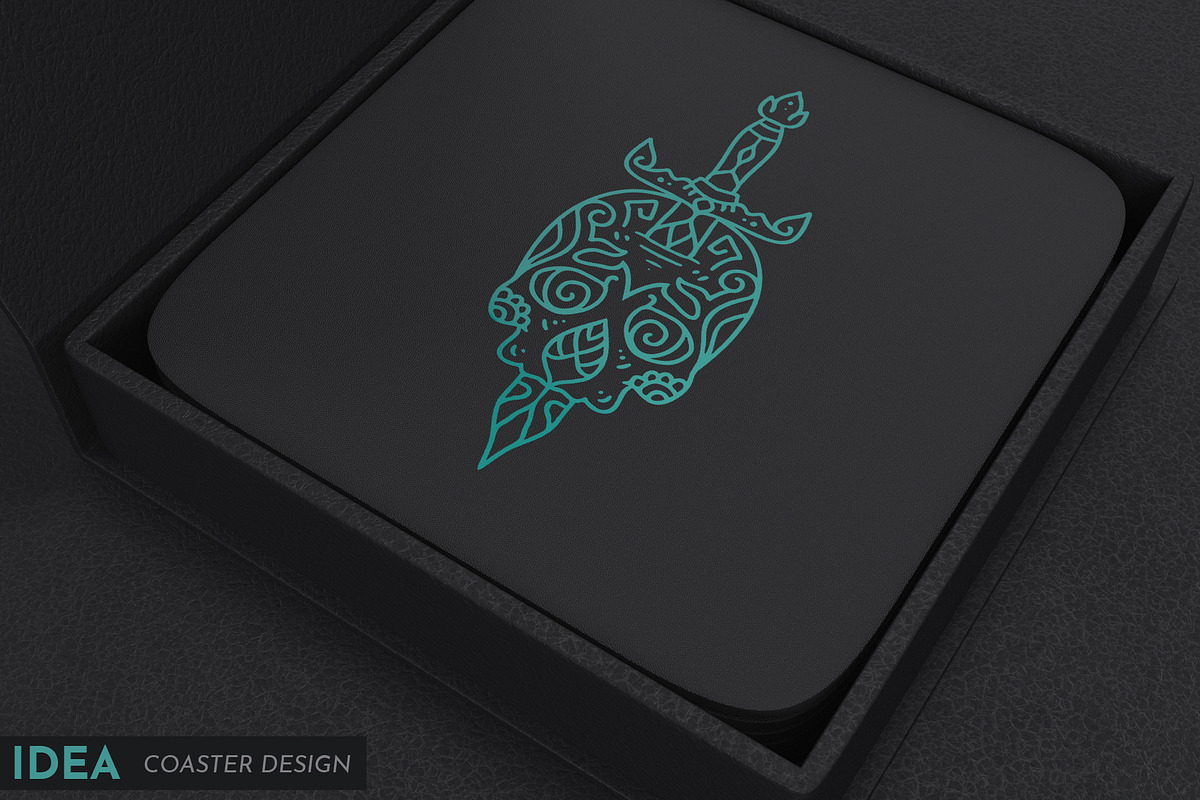 100 Decorative Vector Skulls, a Decorative Illustration by pixaroma (Photo 34 of 37)