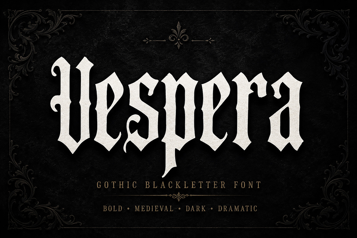 Vespera, a Blackletter Font by Wow Magic (Photo 1 of 4)