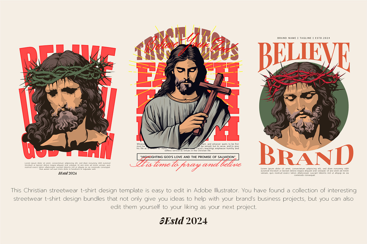 Christian Quotes Designs, a Person Illustration by Baleee (Photo 3 of 10)