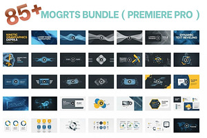 MOGRTs 80 Motion Graphics Templates, a Social Media Template by Crox Studio | Digital