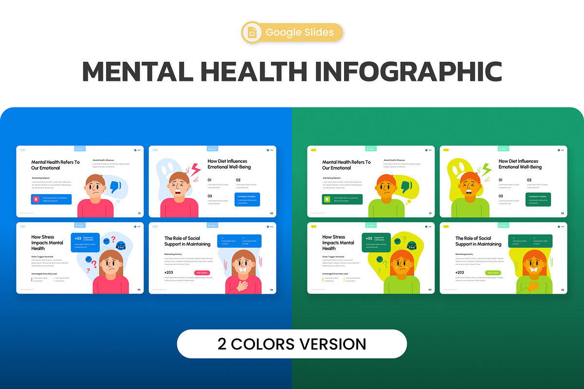 Mental Health Infographic Slides, a Presentation Template by Antstheme (Photo 1 of 4)