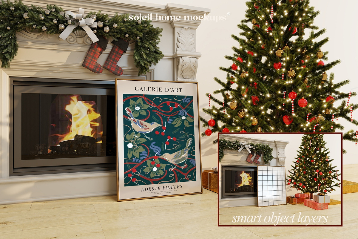HOLLY | Christmas Frame Mockup Set, a Household Mockup by SoleilHomeMockups (Photo 3 of 11)