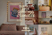 Our Best Ever Christmas Bundle 100, a Household Mockup by WasMockups (Thumbnail 1 of 11)