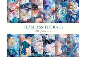 Floral Seamless Patterns Set, a Pattern Graphic by Bubert Art